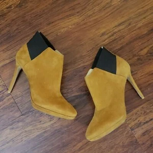 Jimmy Choo Tan Suede Chic Stiletto Heel Ankle Boot Size 38.5 - Picture 1 of 15