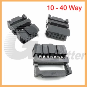 IDC Cable Mounting Plug Socket Connector 2.54mm Pitch Ribbon Cable 10 to 40 Ways - Picture 1 of 19