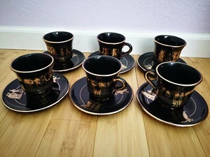 Grecian Handmade Saucers & Tea Cups - 12 pcs - Picture 1 of 10