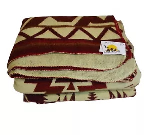Alpaca Blanket COLTA by Andean Soul Red Wine 90in x 77in - Picture 1 of 4