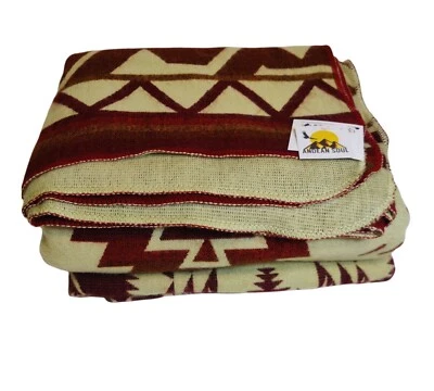 Alpaca Blanket COLTA by Andean Soul Red Wine 90in x 77in - Image 1 of 4