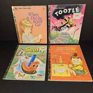 Vtg. Little Golden Book Set Of 4 Winnie the Pooh Eeyore Rudolph Christmas & God - Picture 1 of 19