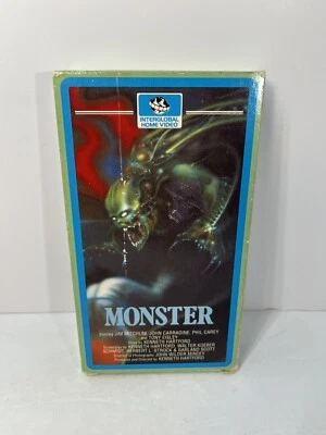 Monster VHS Horror Movie RARE Fully Enclosed Case Sci Fi Interglobal - Image 1 of 4