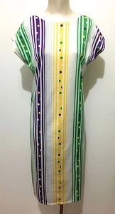 CULT VINTAGE '80 Abito Vestito Donna Cotone Pois Woman Cotton Dress Sz.L - 46 - Imagen 1 de 4