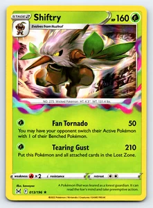 Shiftry 013/196 Holo Rare Lost Origin Pokemon Card - NM Near Mint - Picture 1 of 2