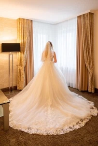 Wunderschönes Brautkleid mit Glitzer Tüll und romantischer Spitze - Bild 1 von 6