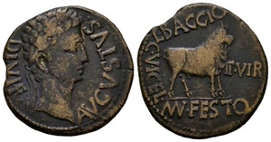 SC. Hispania. Kelse. As. 27 a.C.-14 d.C.  Velilla de Ebro (Zaragoza) Cobre 12,7g - Imagen 1 de 1