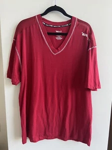 Ecko Unltd red V-neck short sleeve T-Shirt women's size 2XL - Picture 1 of 5