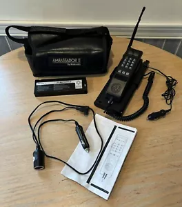 Vtg AMBASSADOR II Motorola MOBILE CAR PHONE SCN2398A Carry Case Portable Brick - Picture 1 of 24
