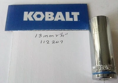 KOBALT 13 mm  x   1/4" DR  DEEP SOCKET  6 Point  # 112207  Free Shipping - Image 1 of 3