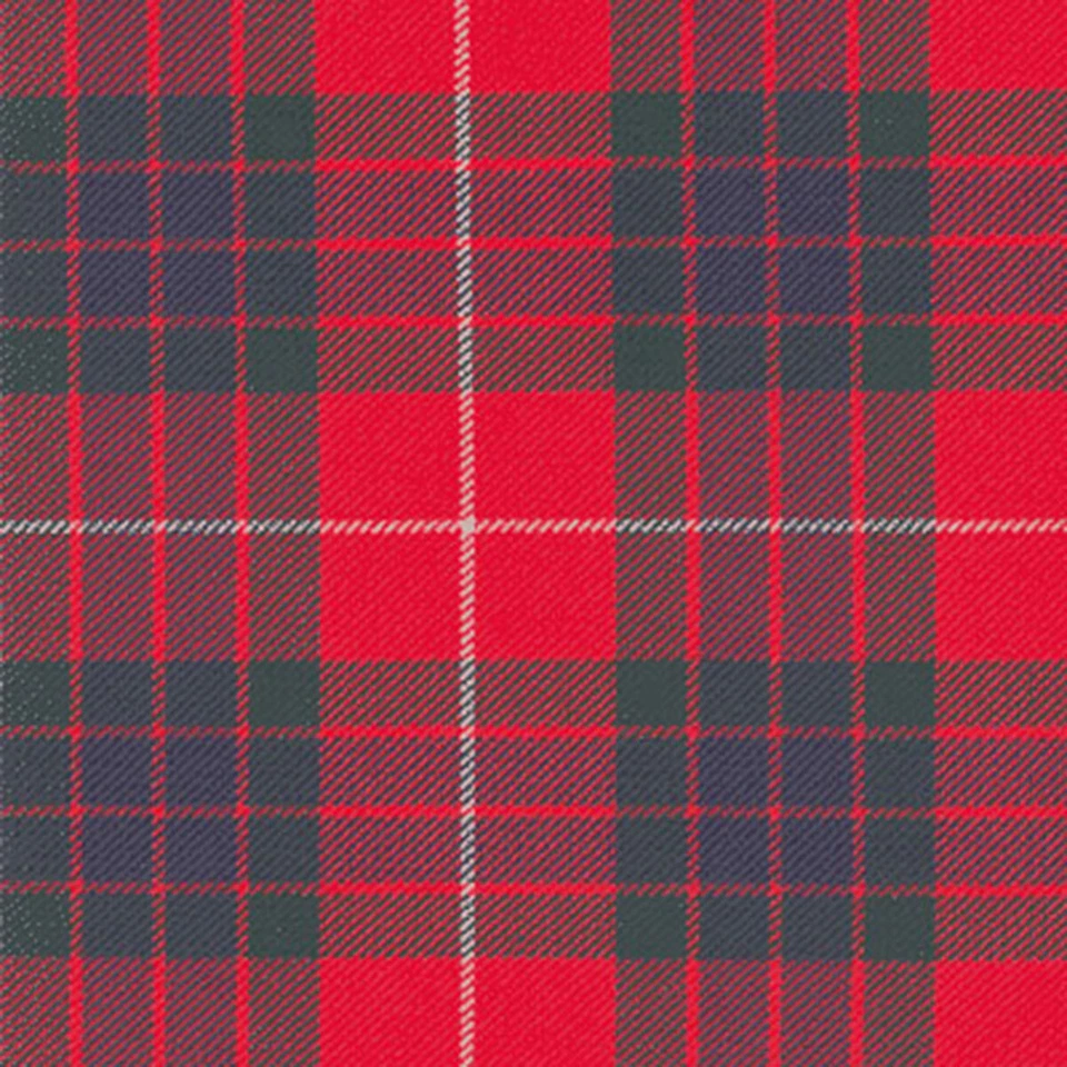 Tartán Fraser Rojo Moderno Poliéster/Viscosa REMANENTE 12" X 58" Foto 1 de 1