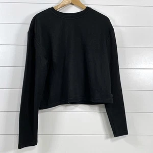 UGG Damen Rundhals Cropped Pullover Sweatshirt Gr. L schwarz bequem kuschelig Athleisure - Bild 1 von 11