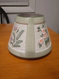 Yankee Candle Large Jar Shade Ceramic Spring Flowers 2011 Green - Picture 1 of 7
