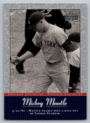 Mickey Mantle 2001 Upper Deck Pinstripe Exclusives MM36 Foto 1 de 2