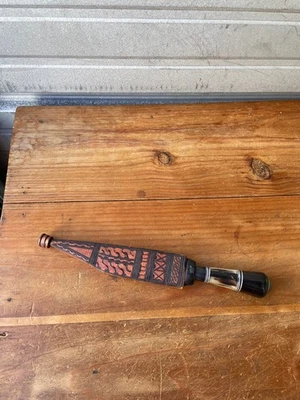 Cuchillo Tuareg Africano De Colección Daga Tribal Étnico Funda Cuero Genuino Foto 1 de 4