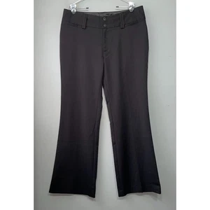 Maurices Trousers Size 15 16 Long Black Wide Leg Flare Pants Y2K Office Goth - Picture 1 of 12