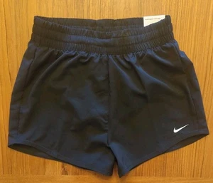 NIke Youth Girls Breezy High Waisted Shorts Size M Black DX4965 Dri-Fit Jersey - Picture 1 of 4