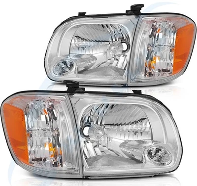 For 2005-2006 Toyota Tundra Headlights+Amber Corner Lamps Chrome Housing - Изображение 1 из 4