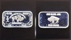 .999 Fine Silver "Buffalo" One Gram Bar - Free Shipping! - Picture 1 of 1