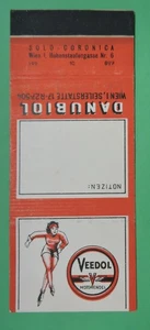 VEEDOL MOTORENOEL/DANUBIOL STREICHHOLZSCHACHTELHÜLLE - ÖSTERREICH - Bild 1 von 3
