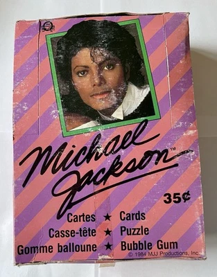 1984 O-PeeChee Michael Jackson Unopened Wax Box(36packs)+2-15 Card Lot Puzzles - Image 1 of 4