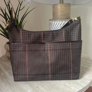 Vintage Lauren Ralph Lauren kleine olivgrün karierte Hahnentritt Schultertasche - Bild 1 von 13