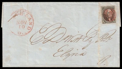 United States Scott 2 Cover dated September 1849 (1847) Used F-VF C - Image 1 of 2