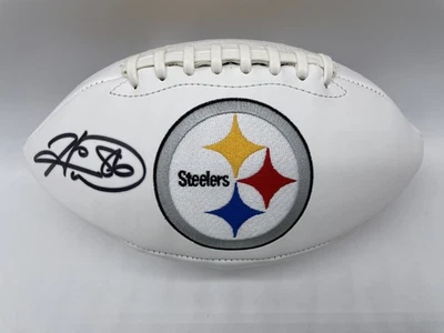 Hines Ward Autographed Pittsburgh Steelers Logo Football- Beckett W Holo - Image 1 of 4