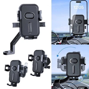 Support T��l��phone Guidon Rotation 360 Degr��s Mat��riau ABS Conception Poign�� - Photo 1 sur 15