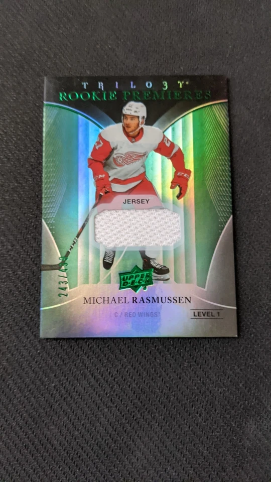 2018-19 Upper Deck Trilogy MICHAEL RASMUSSEN #75 243/499 Rookie Premieres Jersey - Image 1 of 1
