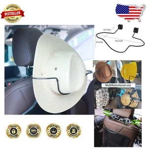 Stainless Steel Cowboy Hat Holder for Truck & SUV - Tool-Free Installation - Picture 1 of 11