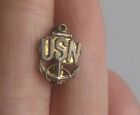 Vtg Sterling Silver United States Navy Wwii Era Anchor Pin Pinback Button *Ee91