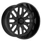 22x12 TIS 560B Gloss Black w/Lip Logo Wheels 8x6.5 (-44mm) Set of 4