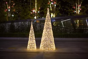 LEDs estables e intermitentes preiluminados de árbol cono de 4 pies/5,8 pies decoración exterior de árbol de Navidad - Imagen 1 de 7