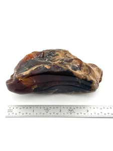 Muestra pulida ámbar rojo sangre mexicana natural - 91,7 g (3,2 oz) - Imagen 1 de 2