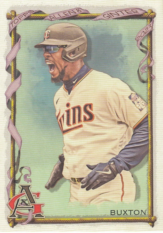 BYRON BUXTON TOPPS ALLEN & GINTER HIGH NUMBER SHORT PRINT TWINS SP #390 2023 23 - Image 1 of 1