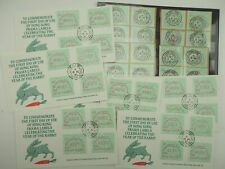 Hong Kong ATM 1987 Jahr des Hasen 10 Sätze auf Briefstuecken und FDC
