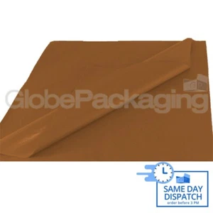 50 SHEETS OF BROWN COLOURED ACID FREE TISSUE PAPER 375mm x 500mm *HIGH QUALITY* - Picture 1 of 5