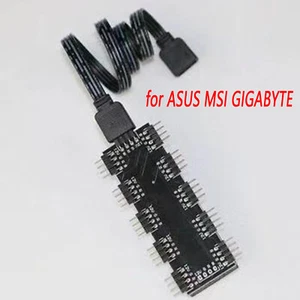 For ASUS MSI GIGABYTE PC MOD Motherboard 12V 4 PIN AURA RGB FAN HUB Socket Parts - Picture 1 of 4