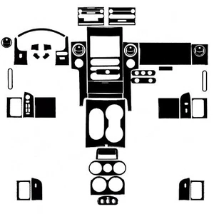 58Pcs Glossy Piano Black Kits Whole Interior Trim Cover For Ford F-150 FX4 04-08 - Picture 1 of 6