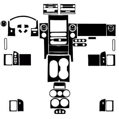 Kits de 58 piezas de cubierta interior completa para piano negro brillante para Ford F-150 FX4 04-08 Foto 1 de 4