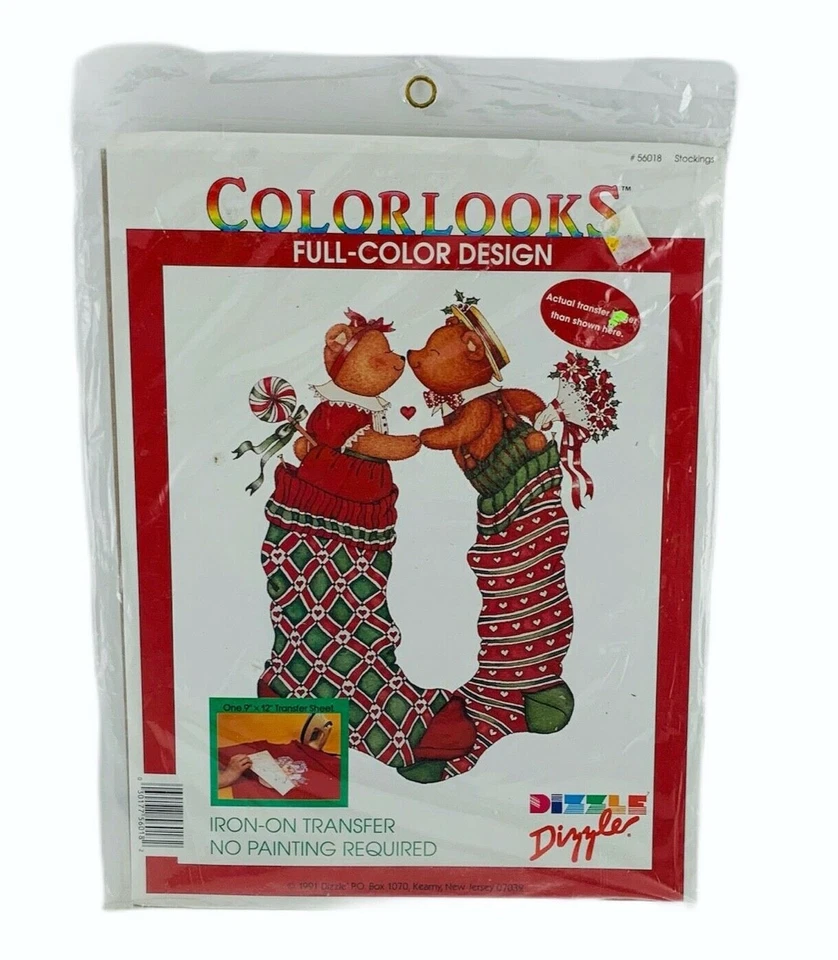 Vintage 1991 Colorlooks By Dizzle Iron-on Transfer #56018 Stockings.