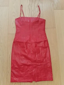 Lederkleid Ralph Lauren 6 M Echtes Leder Rot - Bild 1 von 10