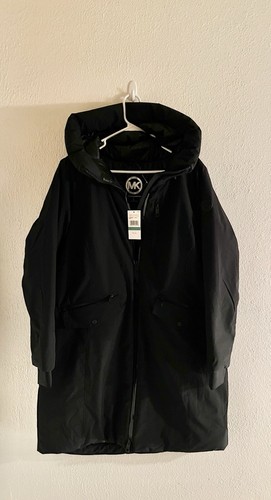 Michael Kors Parka Cappotto Giacca Donna Taglia Media Nero