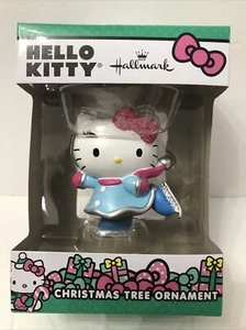 Hallmark Hello Kitty Christmas Tree Ornament Ice Skating Blue Dress 2019 New - Picture 1 of 5