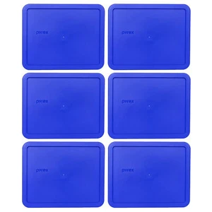 Pyrex 7212-PC 11 Cup Cadet Blue Plastic Replacement Lid Cover 6PK for Glass Dish - Picture 1 of 2