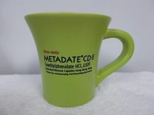 Metadate CD Pharmaceutical Promotional Green & Blue Coffee Tea Cup Mug - Picture 1 of 6