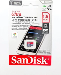 SanDisk 1,5 TB Ultra Micro SD SDXC MicroSD Class 10 150MB/s SDSQUAC-1T50-GM6MN - Bild 1 von 3