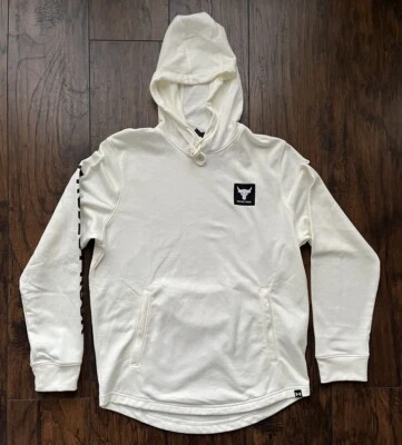 Under Armour Hoodie Mens Medium Project Rock Terry Lightweight White 1377428-130 - Image 1 of 4