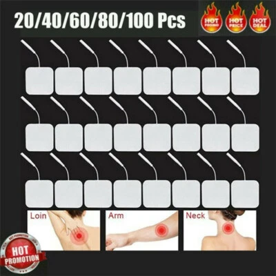 BLINGBIN 20-100x TENS Elektroden Pads Selbstklebend 4cmx4cm Für TENS EMS Reizstrom Gerät